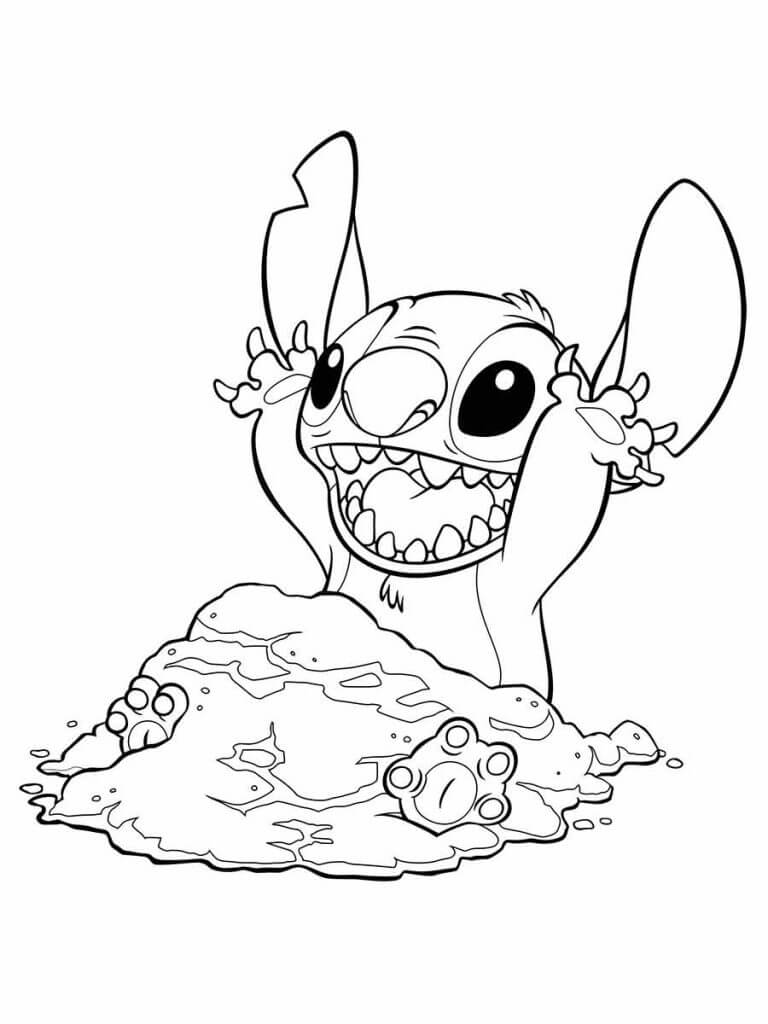 Desenho de Lilo & Stitch para imprimir