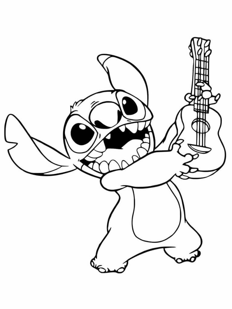 Desenho de Lilo & Stitch para imprimir
