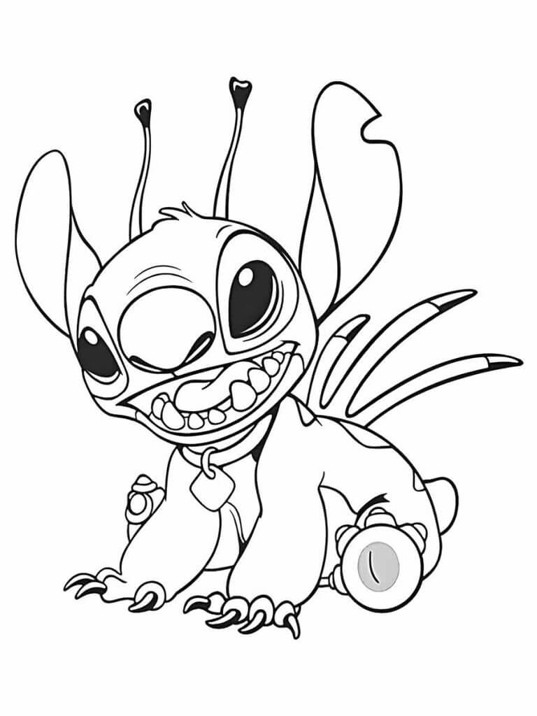 Desenho de Lilo & Stitch para imprimir