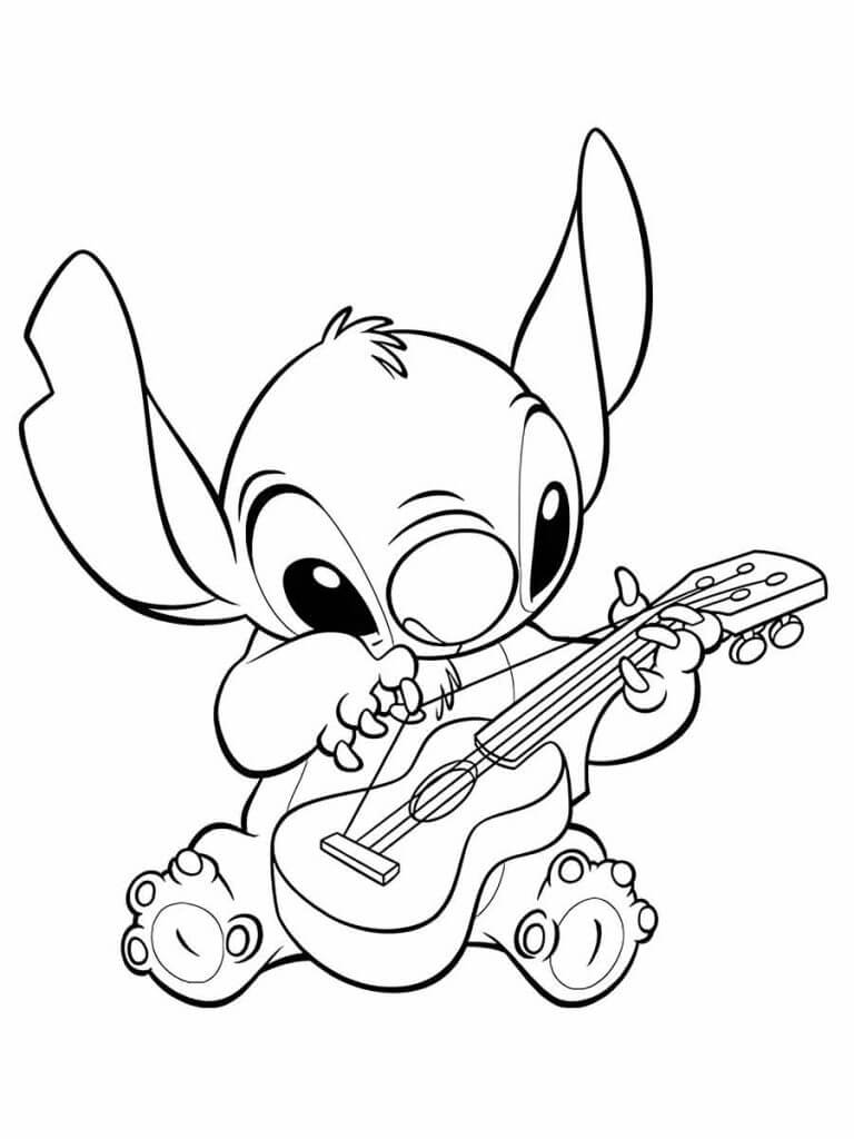 Desenho de Lilo & Stitch para imprimir