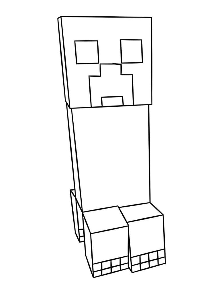 Desenho de Minecraft para imprimir