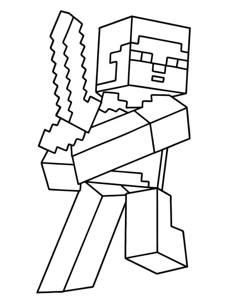 Desenho de Minecraft para imprimir