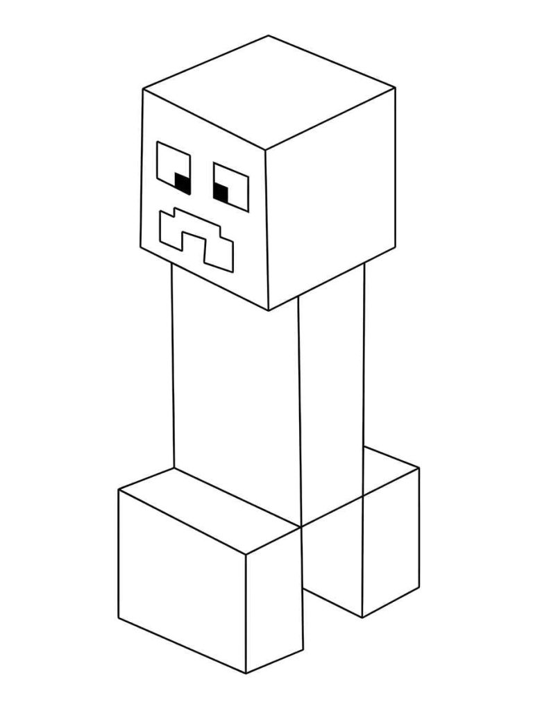 Desenho de Minecraft para imprimir