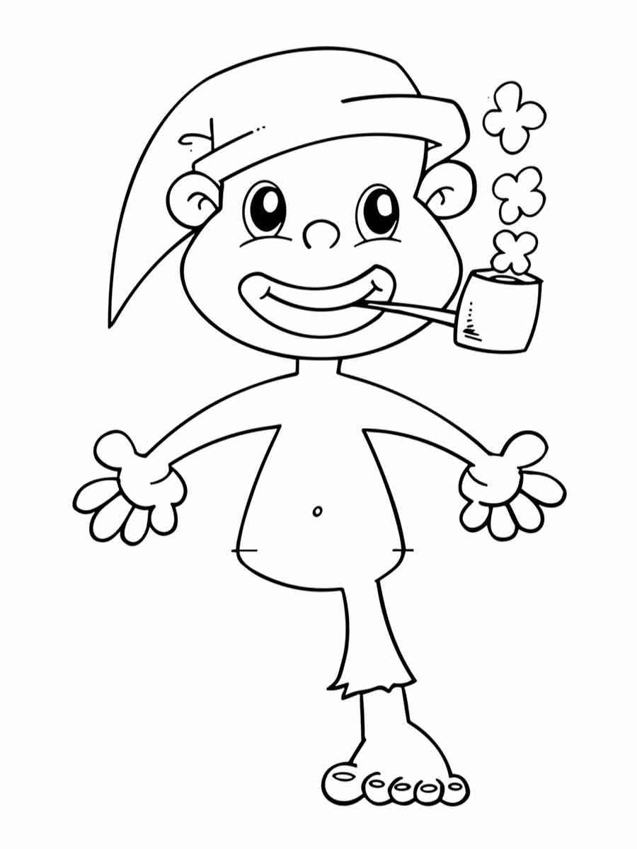 Desenho de Saci-Pererê para imprimir
