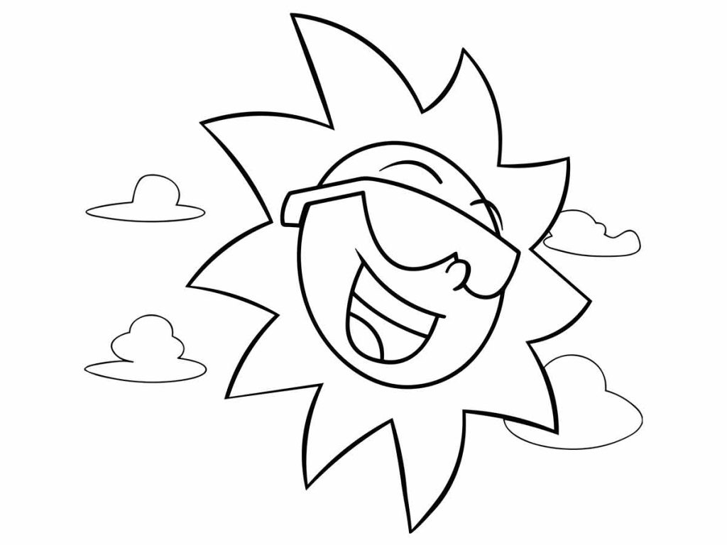 desenho para colorir sol