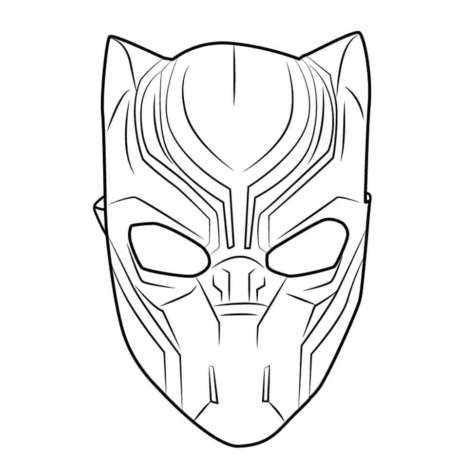 Desenho de Pantera Negra para imprimir