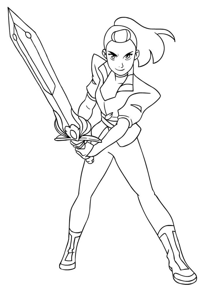 Desenho de She-Ra: A Princesa do Poder para imprimir