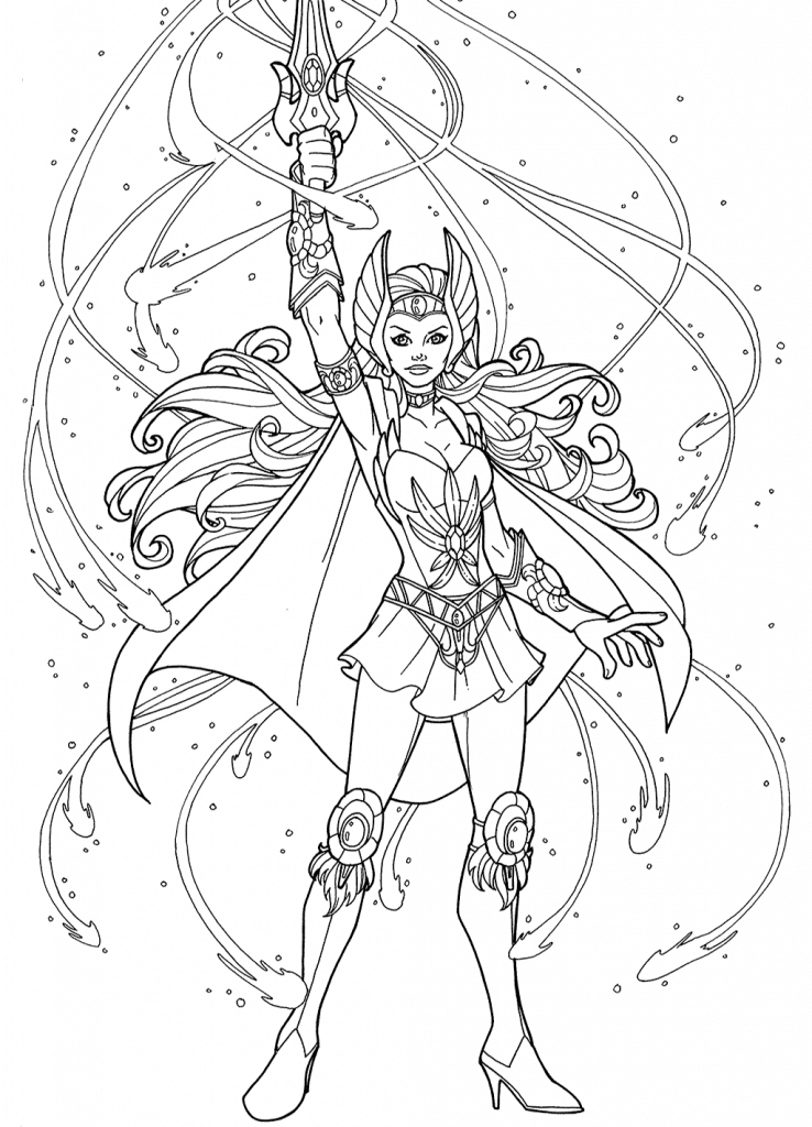Desenho de She-Ra: A Princesa do Poder para imprimir