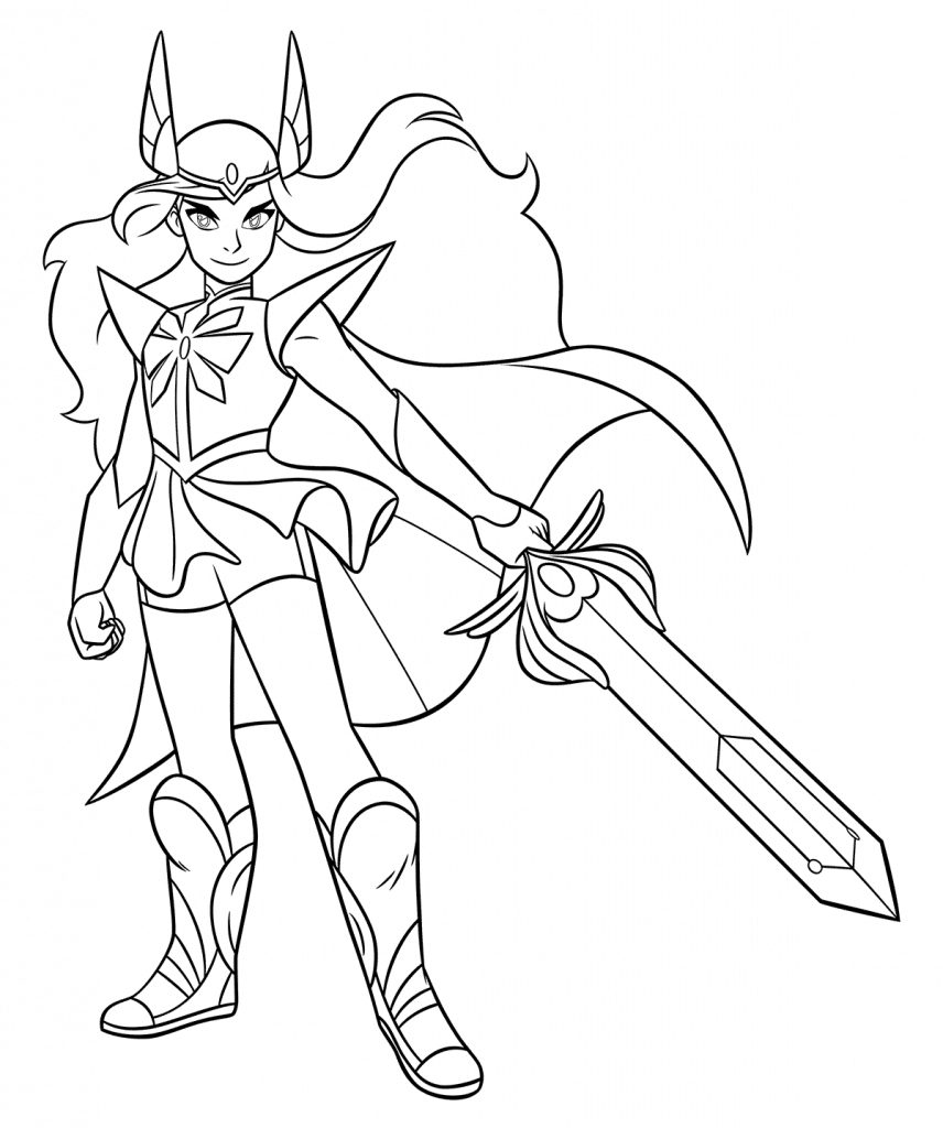 Desenho de She-Ra: A Princesa do Poder para imprimir