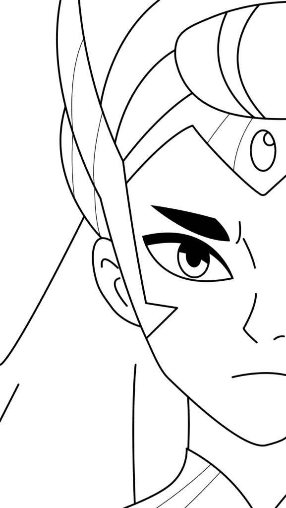 Desenho de She-Ra: A Princesa do Poder para imprimir