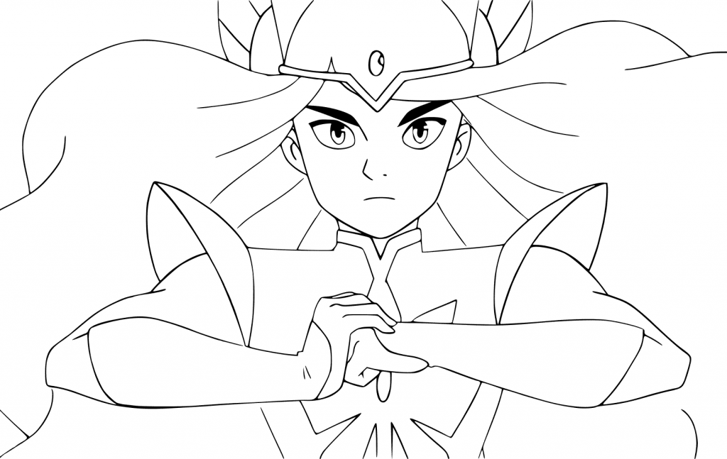 Desenho de She-Ra: A Princesa do Poder para imprimir