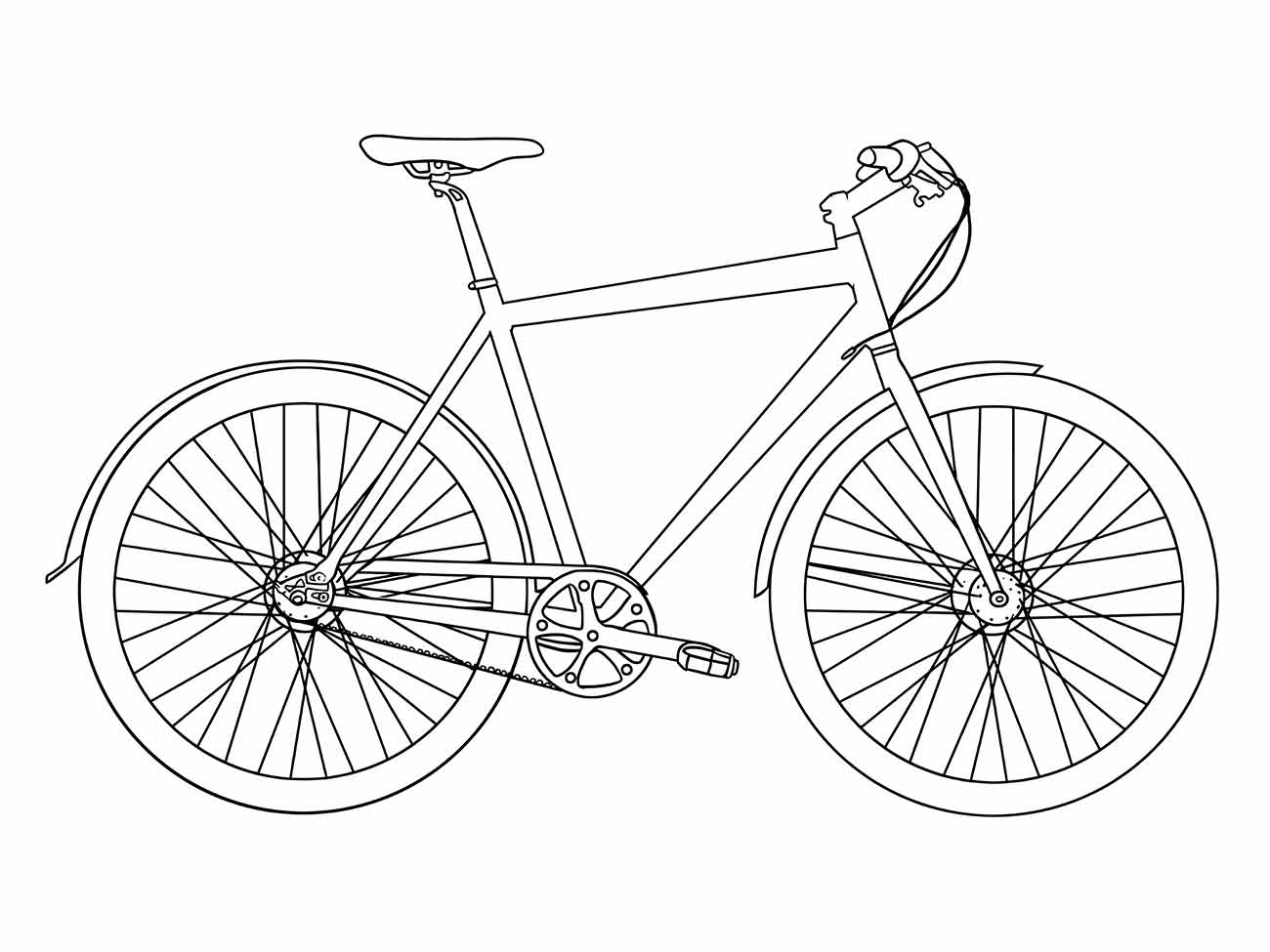 Desenho de Bicicletas para imprimir