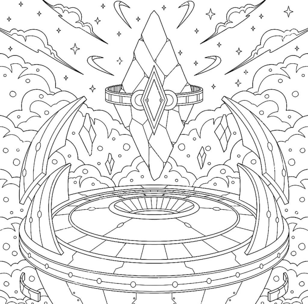 Desenho de Cristais para imprimir