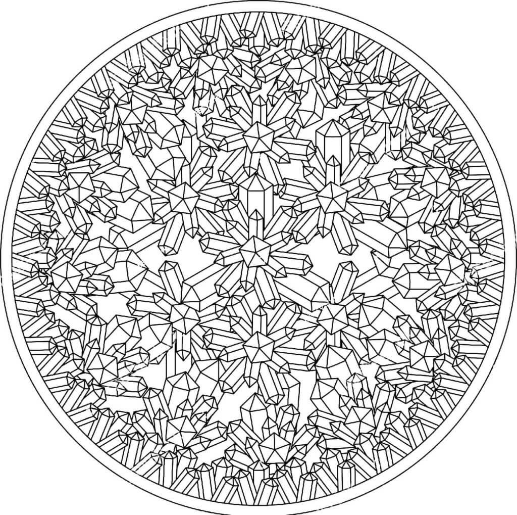 Desenho de Cristais para imprimir