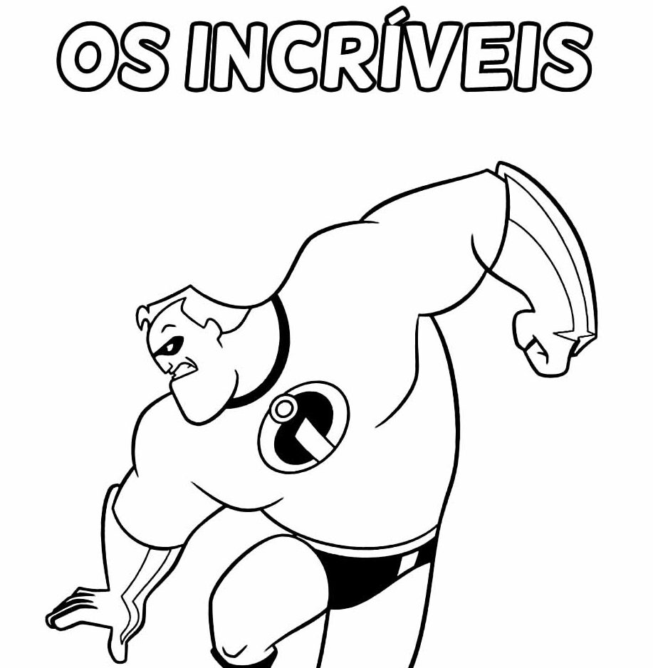 Desenho de Os Incríveis para imprimir