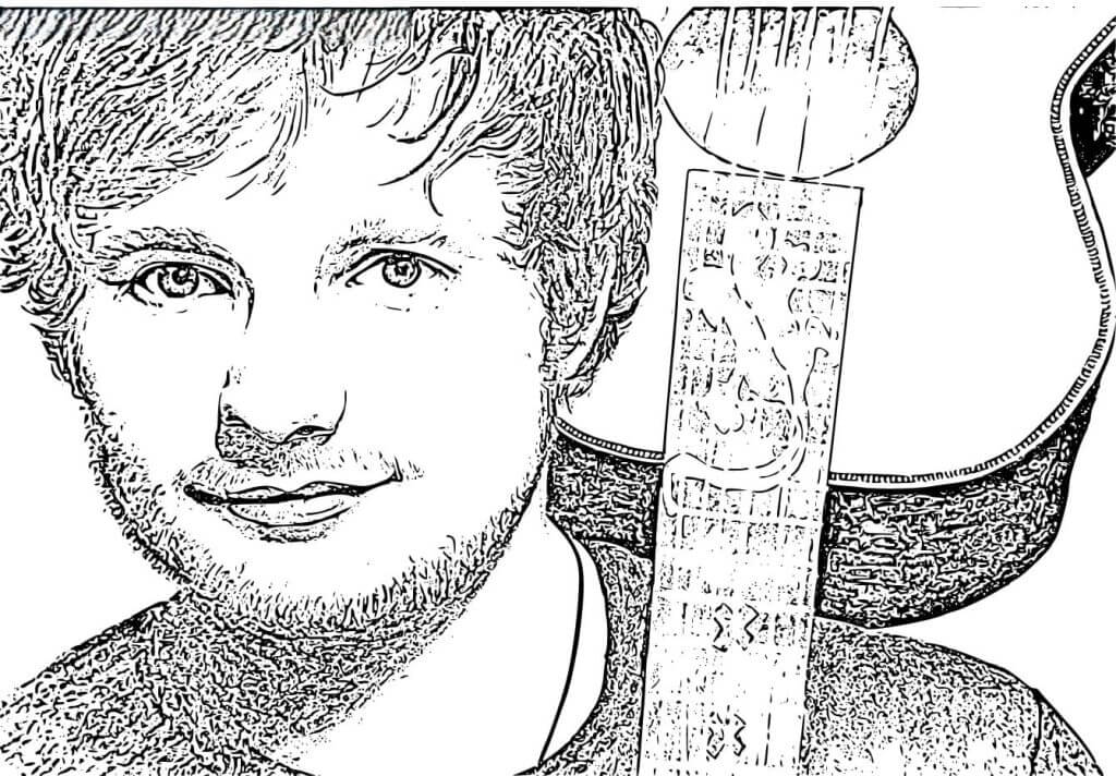 Desenho de Ed Sheeran para imprimir