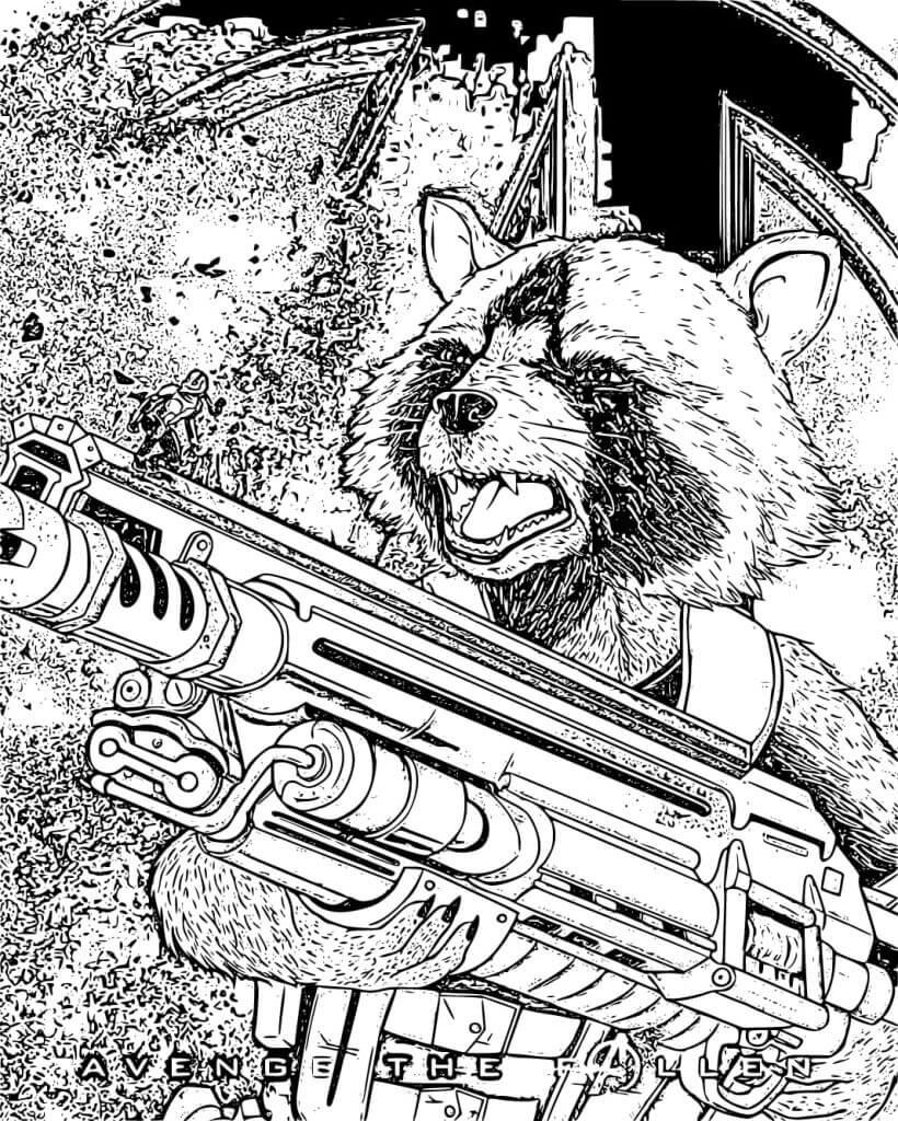 Desenho de Guardiões da Galáxia para imprimir