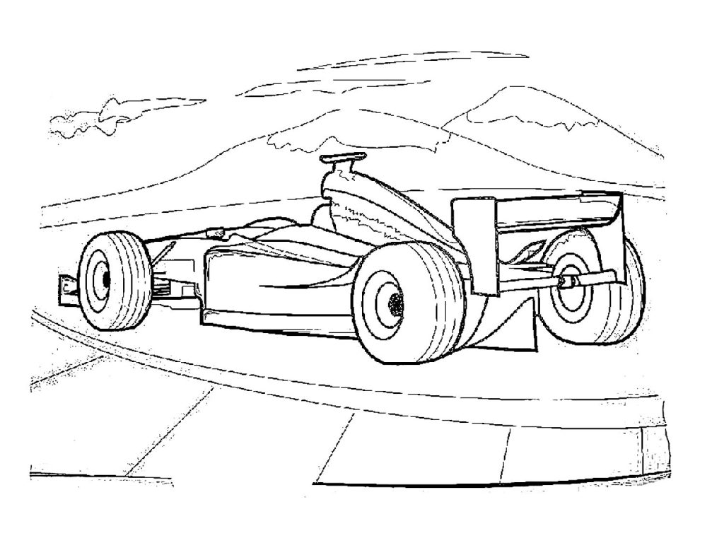 Desenho de Fórmula 1 (F1) para imprimir