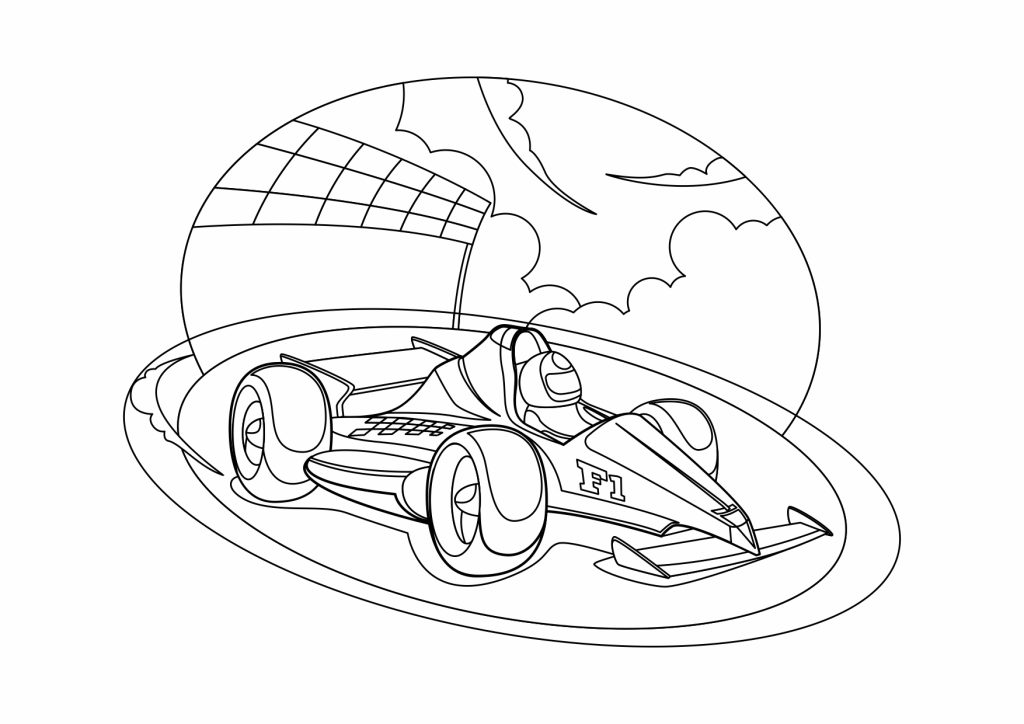 Desenho de Fórmula 1 (F1) para imprimir