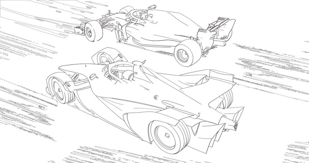 Desenho de Fórmula 1 (F1) para imprimir