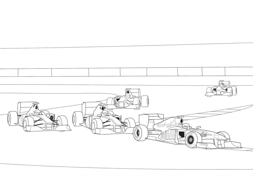 Desenho de Fórmula 1 (F1) para imprimir