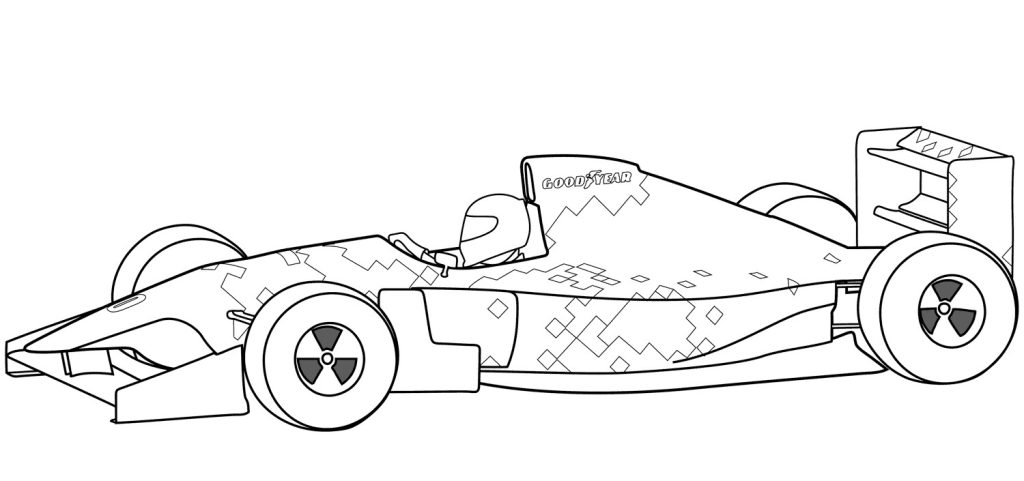 Desenho de Fórmula 1 (F1) para imprimir