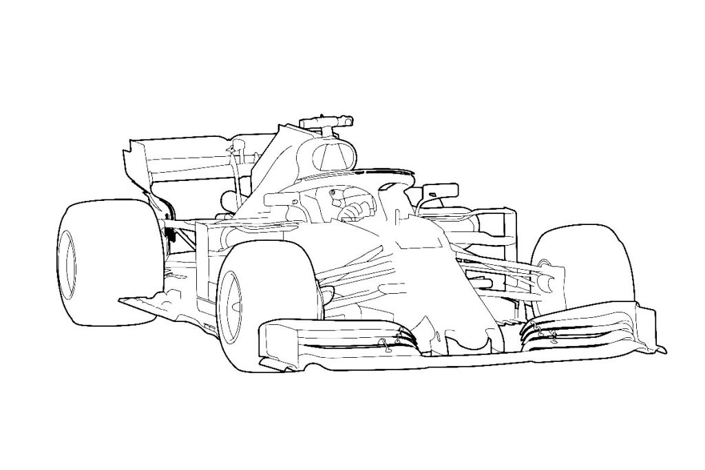 Desenho de Fórmula 1 (F1) para imprimir