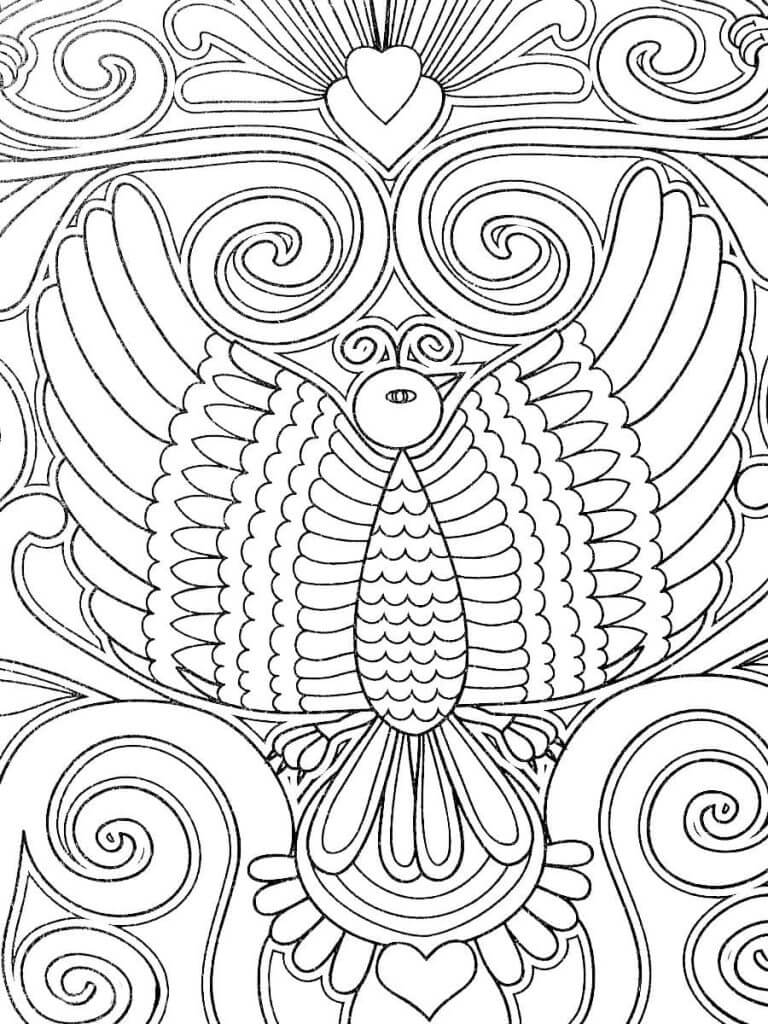 Desenho de Fénix para imprimir