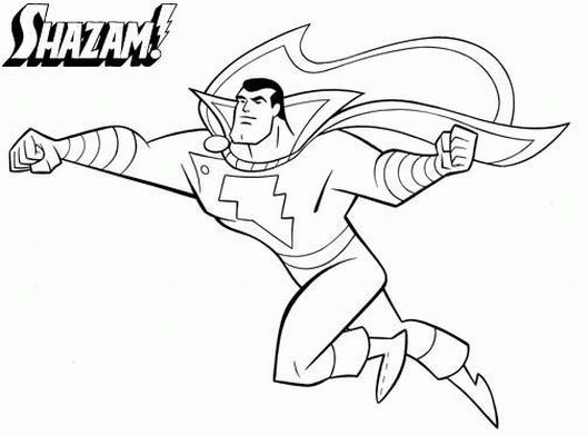 Desenho de Shazam para imprimir