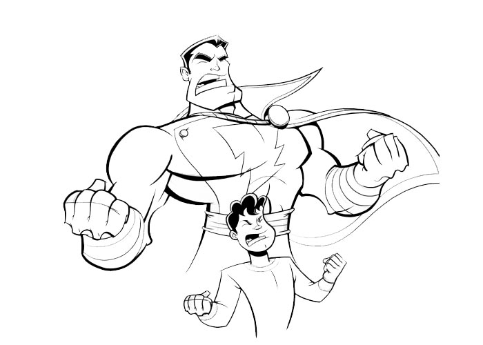 Desenho de Shazam para imprimir