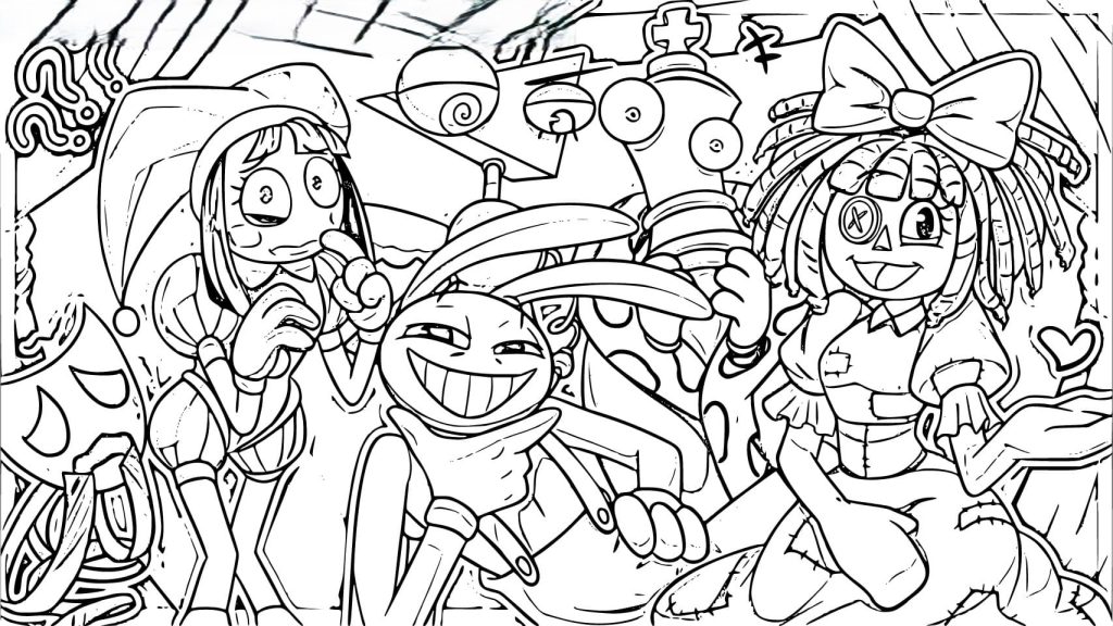 desenho para colorir circo digital