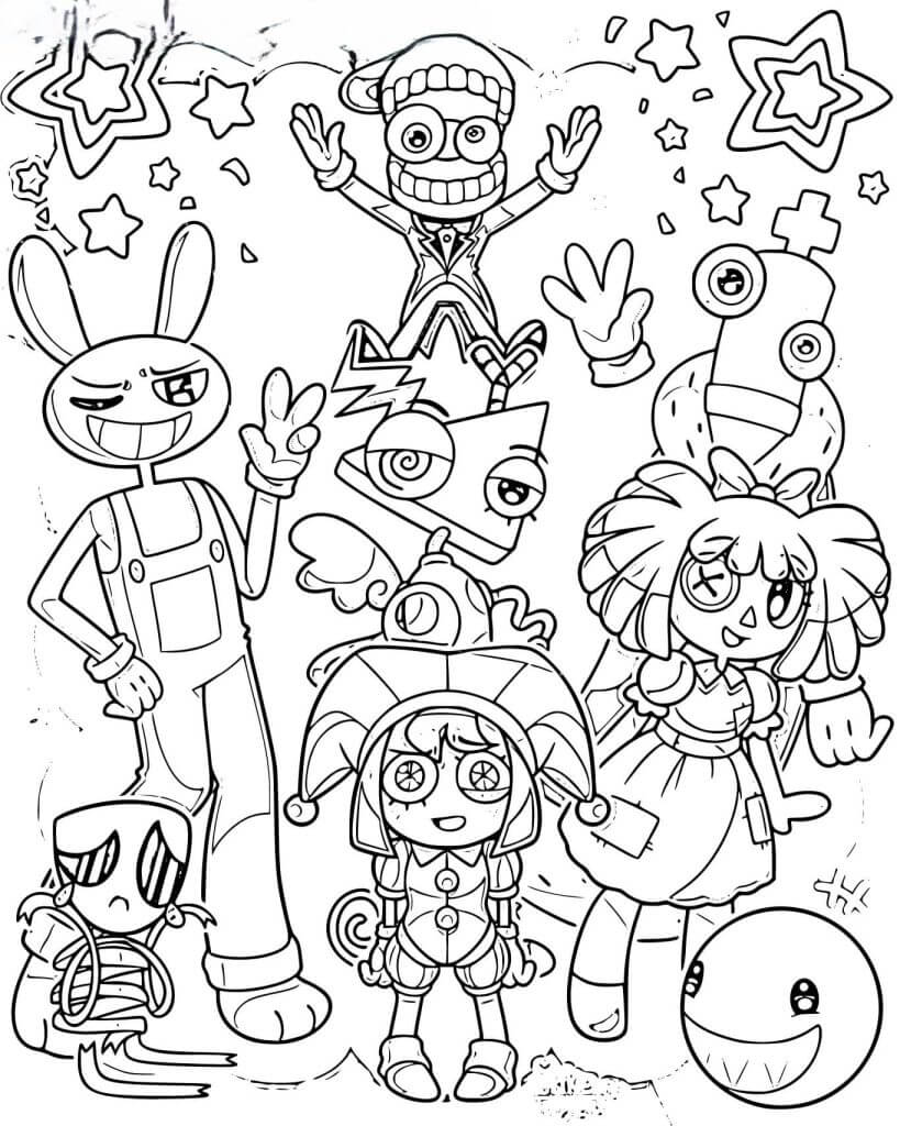 Desenho de O Incrível Circo Digital para imprimir