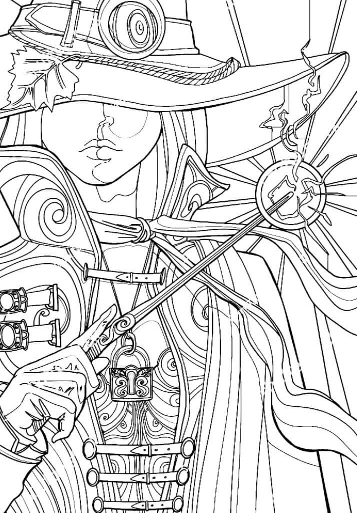 Desenho de Bruxas para imprimir