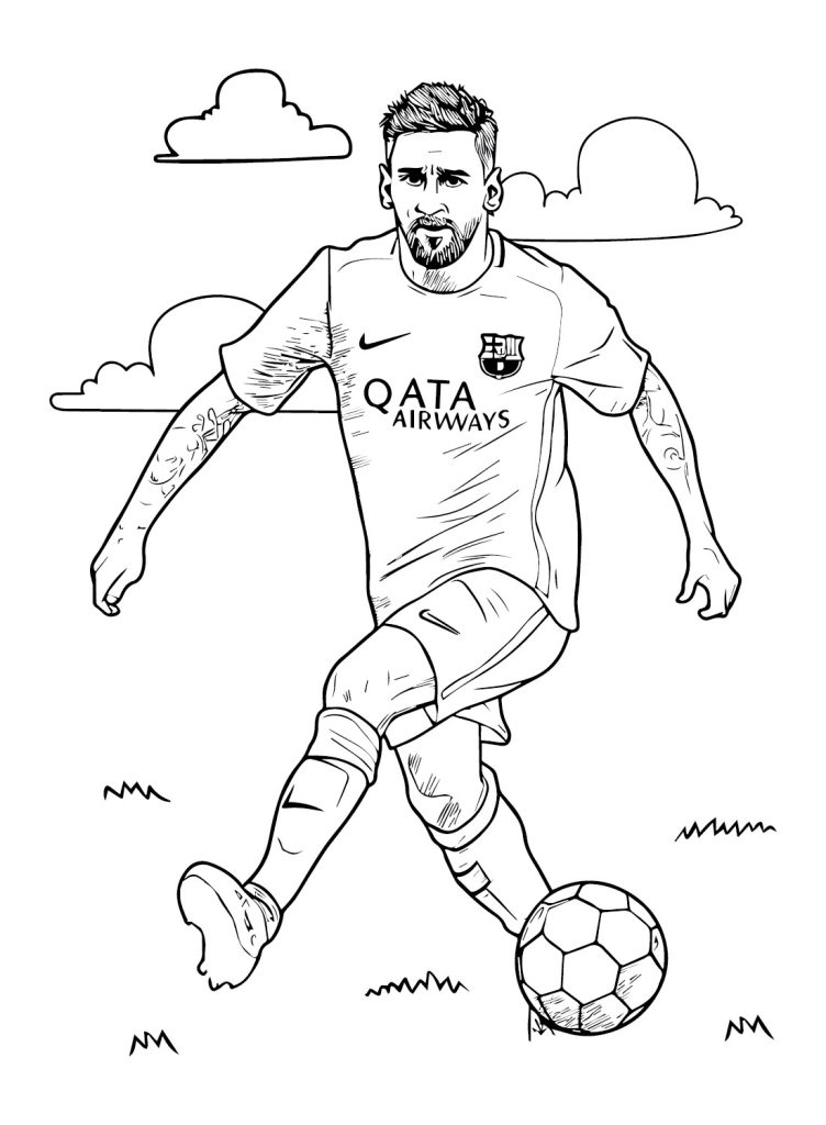 Lionel Messi Para Colorir E Imprimir