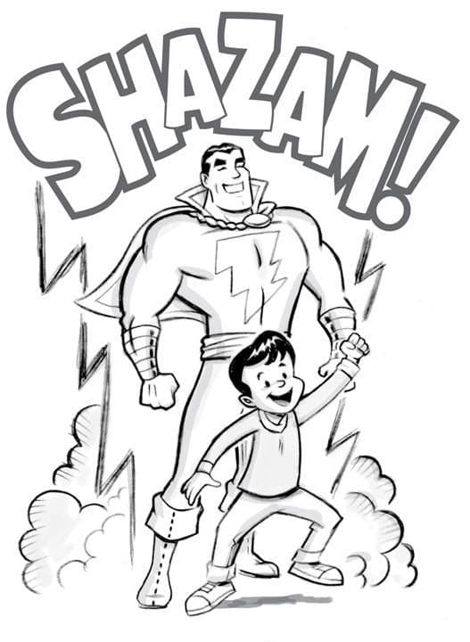 Desenho de Shazam para imprimir