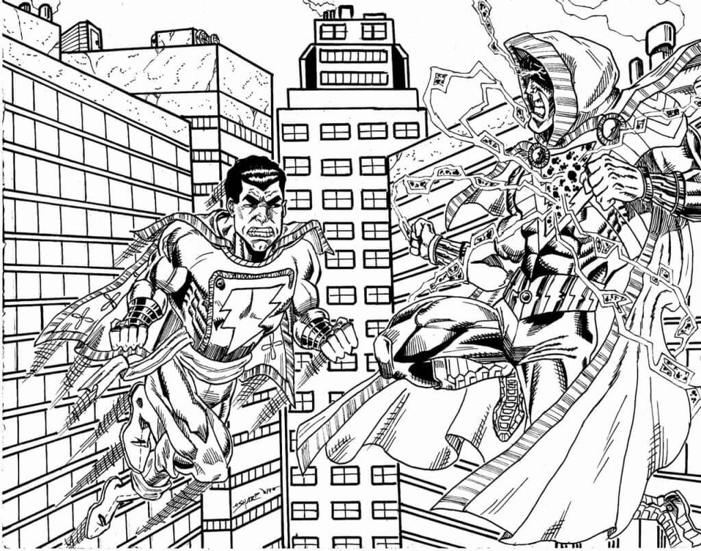 Desenho de Shazam para imprimir