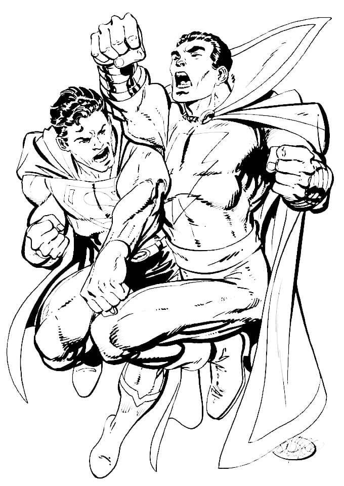 Desenho de Shazam para imprimir