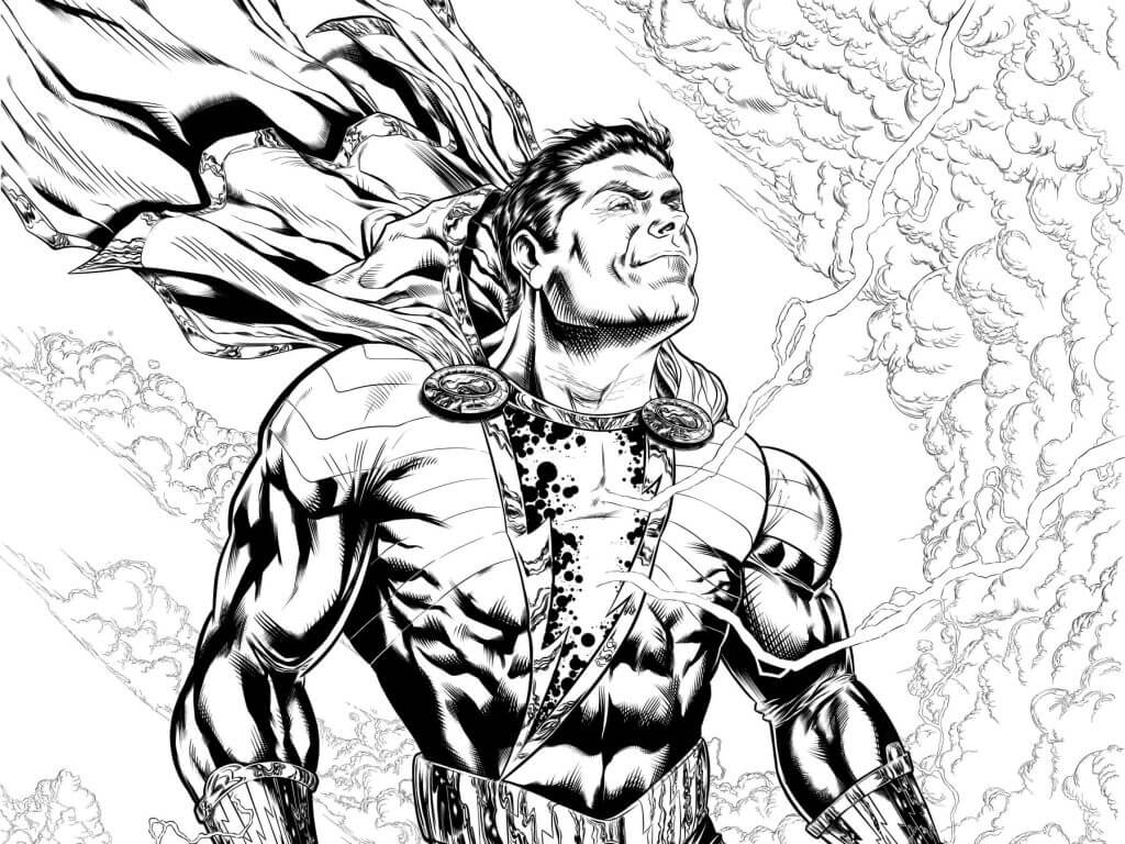 Desenho de Shazam para imprimir