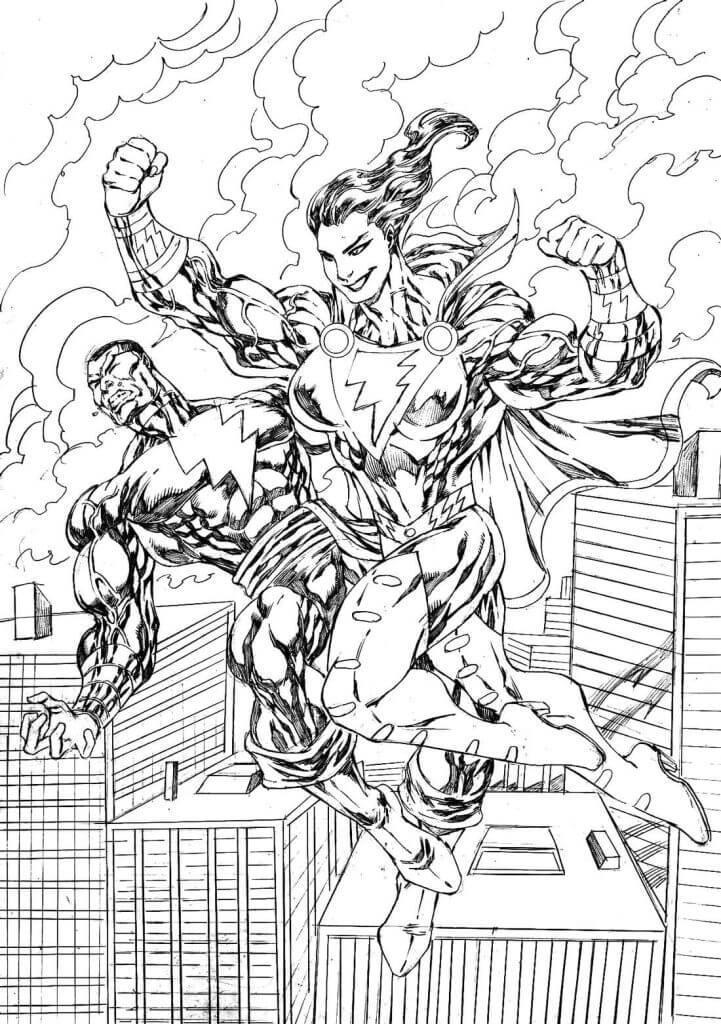 Desenho de Shazam para imprimir