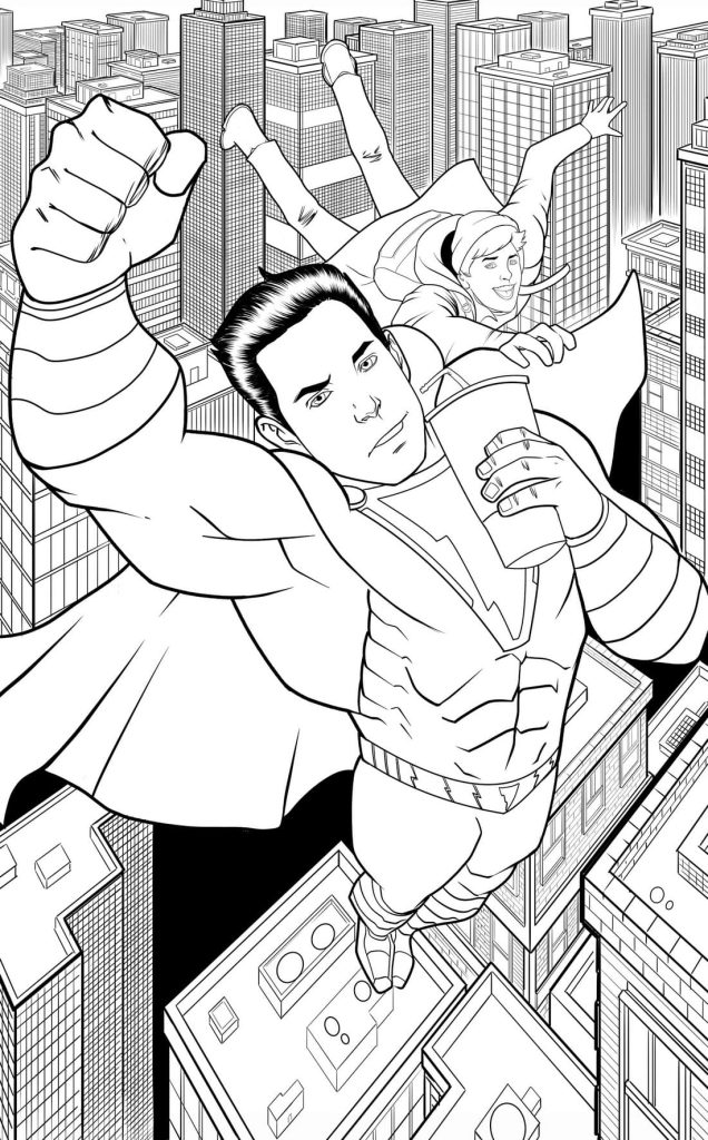 Desenho de Shazam para imprimir