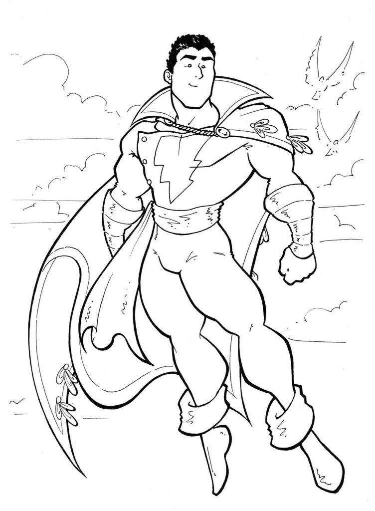 Desenho de Shazam para imprimir