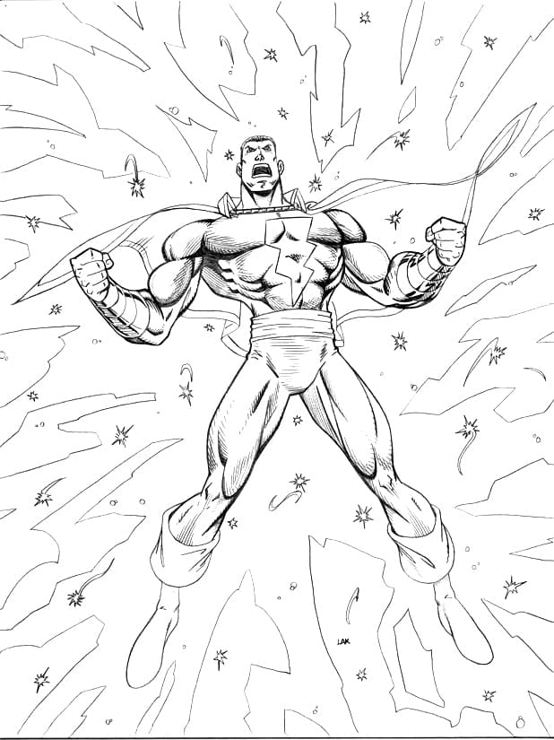 Desenho de Shazam para imprimir