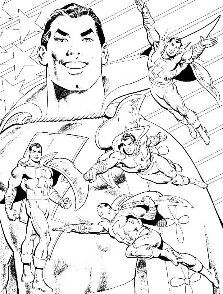 Desenho de Shazam para imprimir