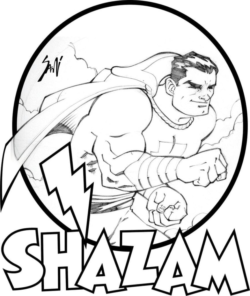 Desenho de Shazam para imprimir