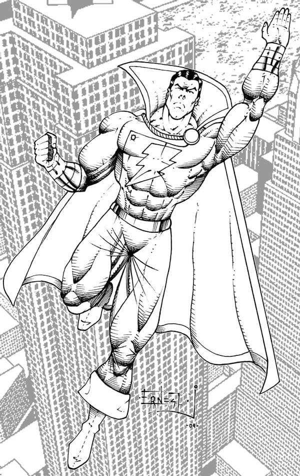 Desenho de Shazam para imprimir