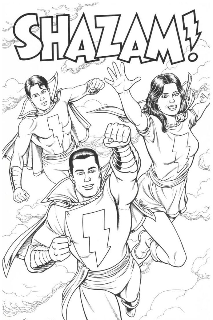 Desenho de Shazam para imprimir