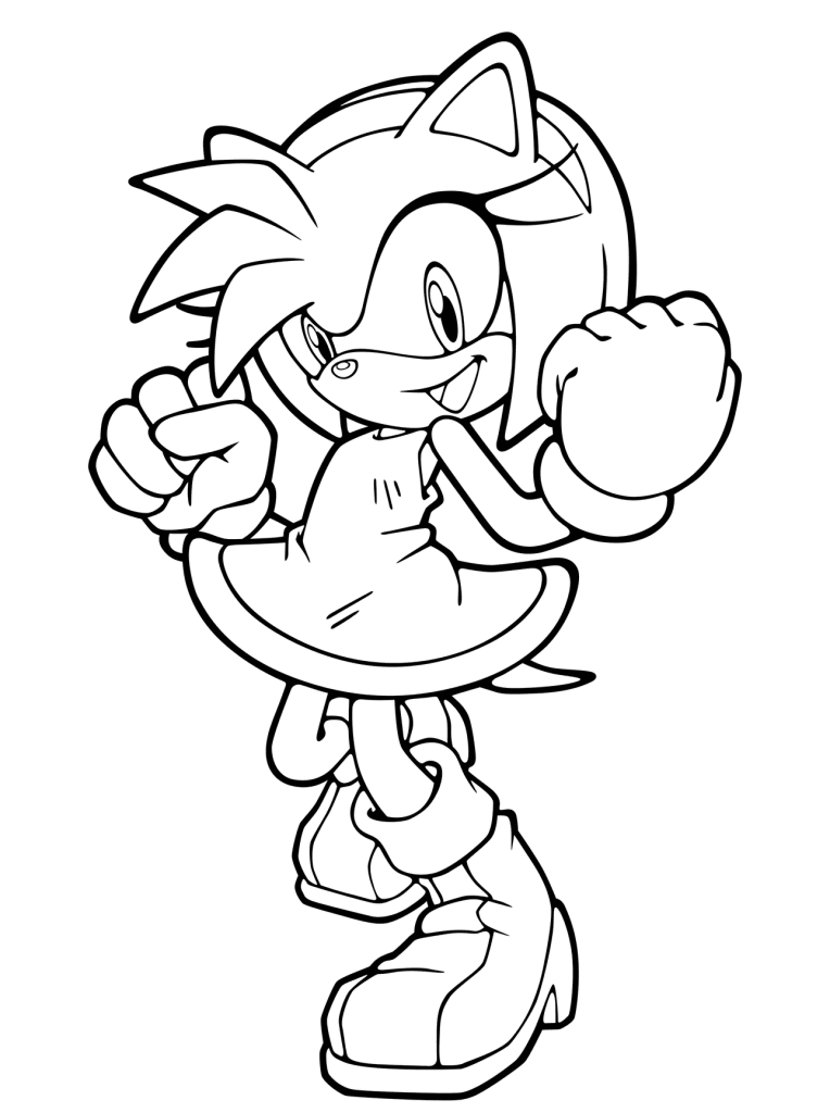Desenho de Amy Rose para imprimir