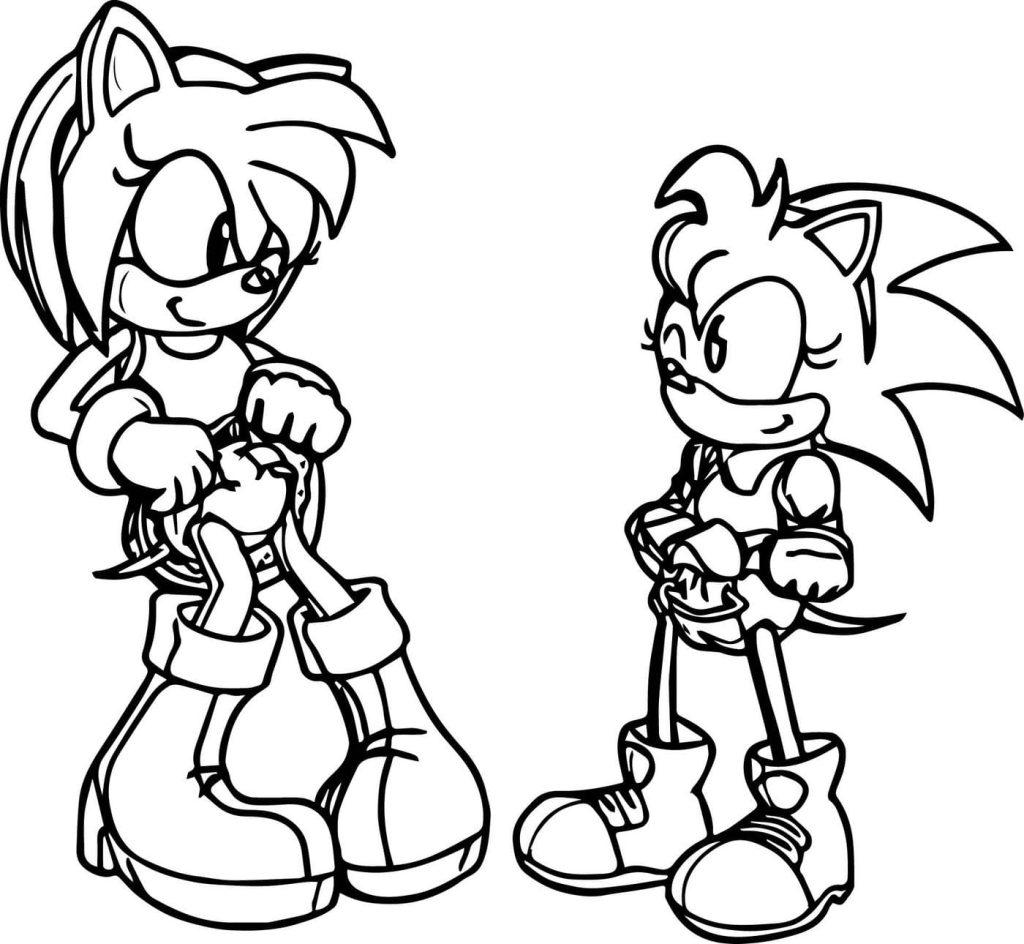 Desenho de Amy Rose para imprimir