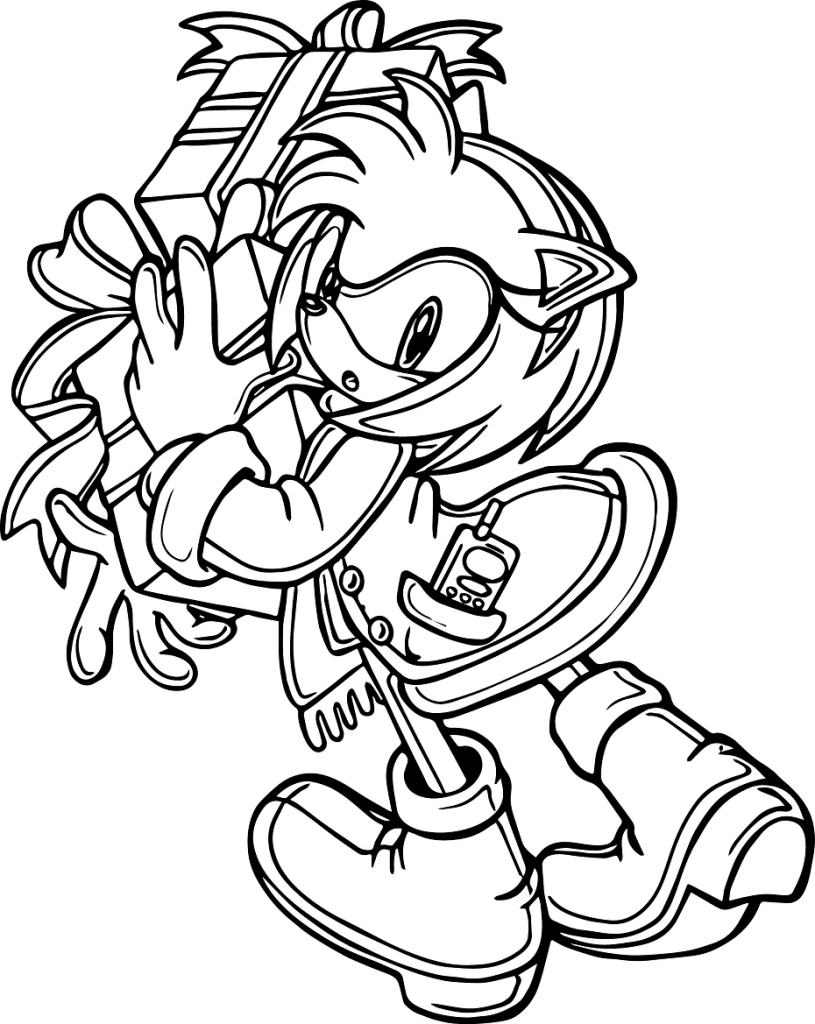 Desenho de Amy Rose para imprimir