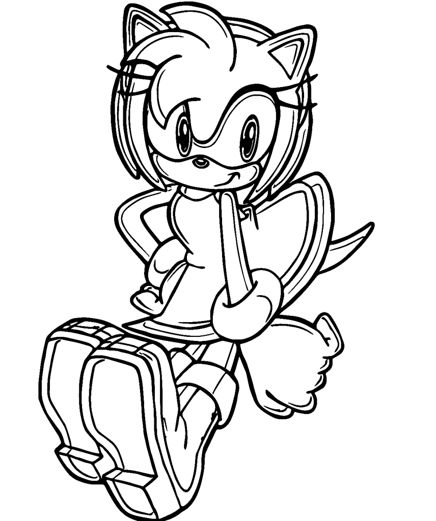 Desenho de Amy Rose para imprimir